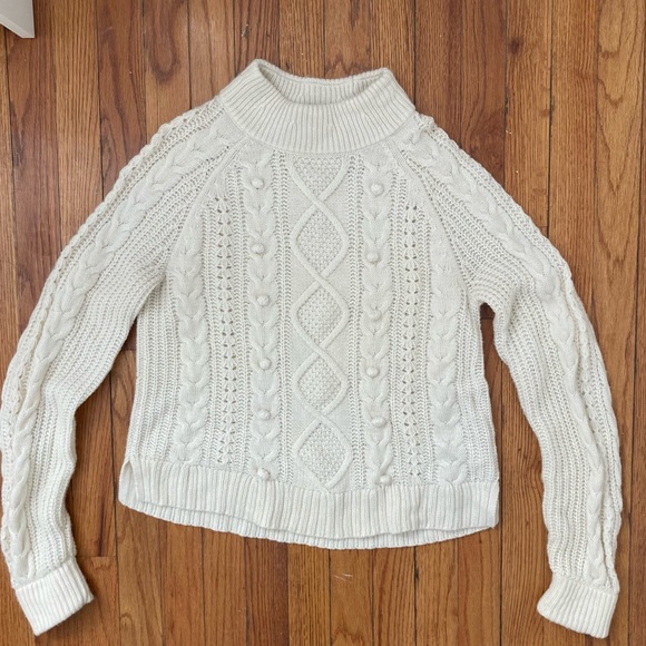 J. Crew Sweaters - J. Crew Pom Pom Cable Knit Sweater Size Small